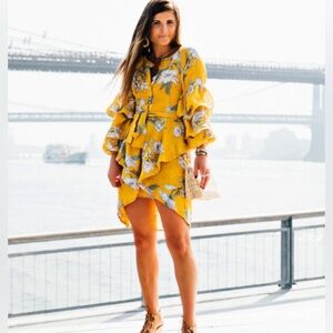 CHRISELLE X J.O.A floral cottagecore dress size S